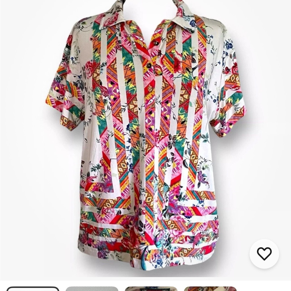 Johnny Was Womens Polo Shirt